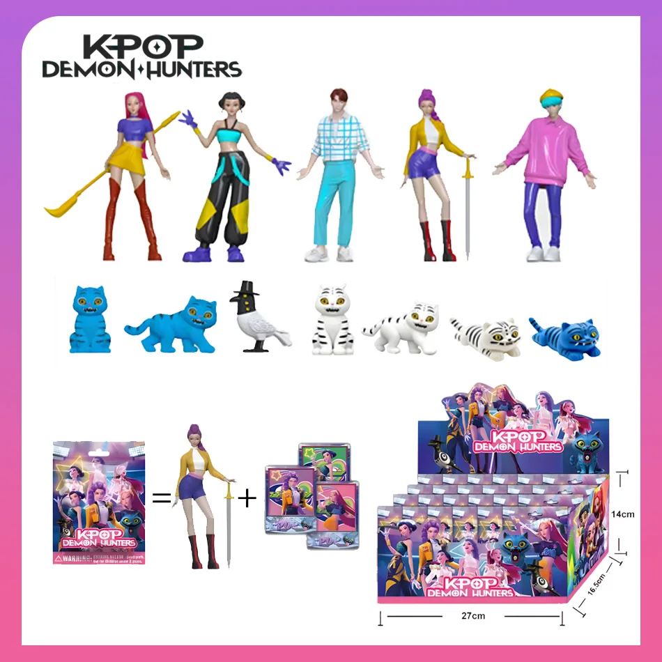 Demon Hunters 1-12 Uds Blind Box Beeldje Speelgoed Derpys Tiger Rumi Mira Zoey Sussy Collectible Doll voor Fans Gift