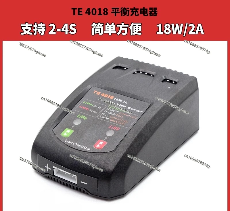 

Подходит для балансировочного зарядного устройства B6FPV TE4018 поддерживает зарядку аккумулятора 2-4S RC Drone Lipo Lihv
