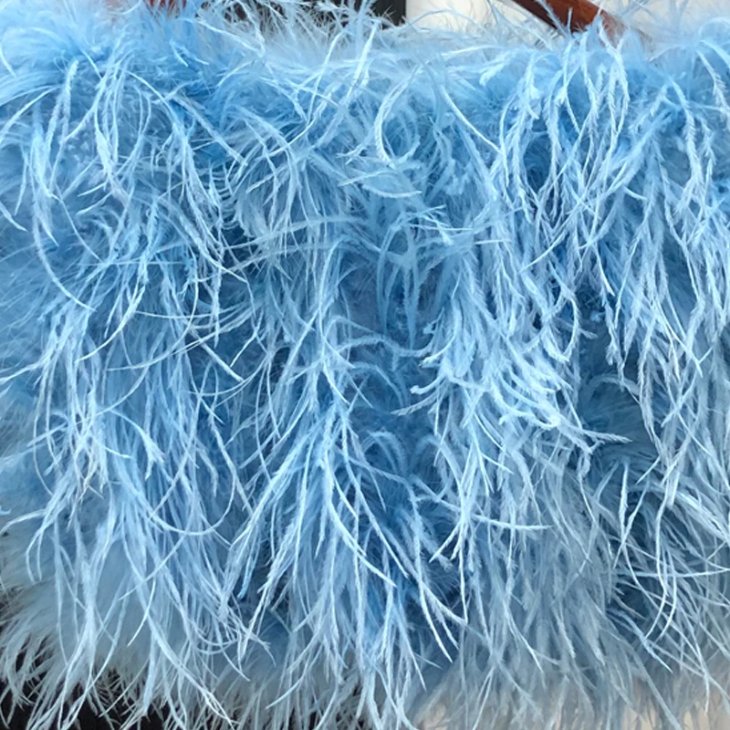Neuestes Design, stilvolles 100 % Straußenhaar, Ärmellänge 55 cm, mehrfarbig, maßgeschneidert, für Mode, Club und Party, Bankett, vielseitig – Detail 25