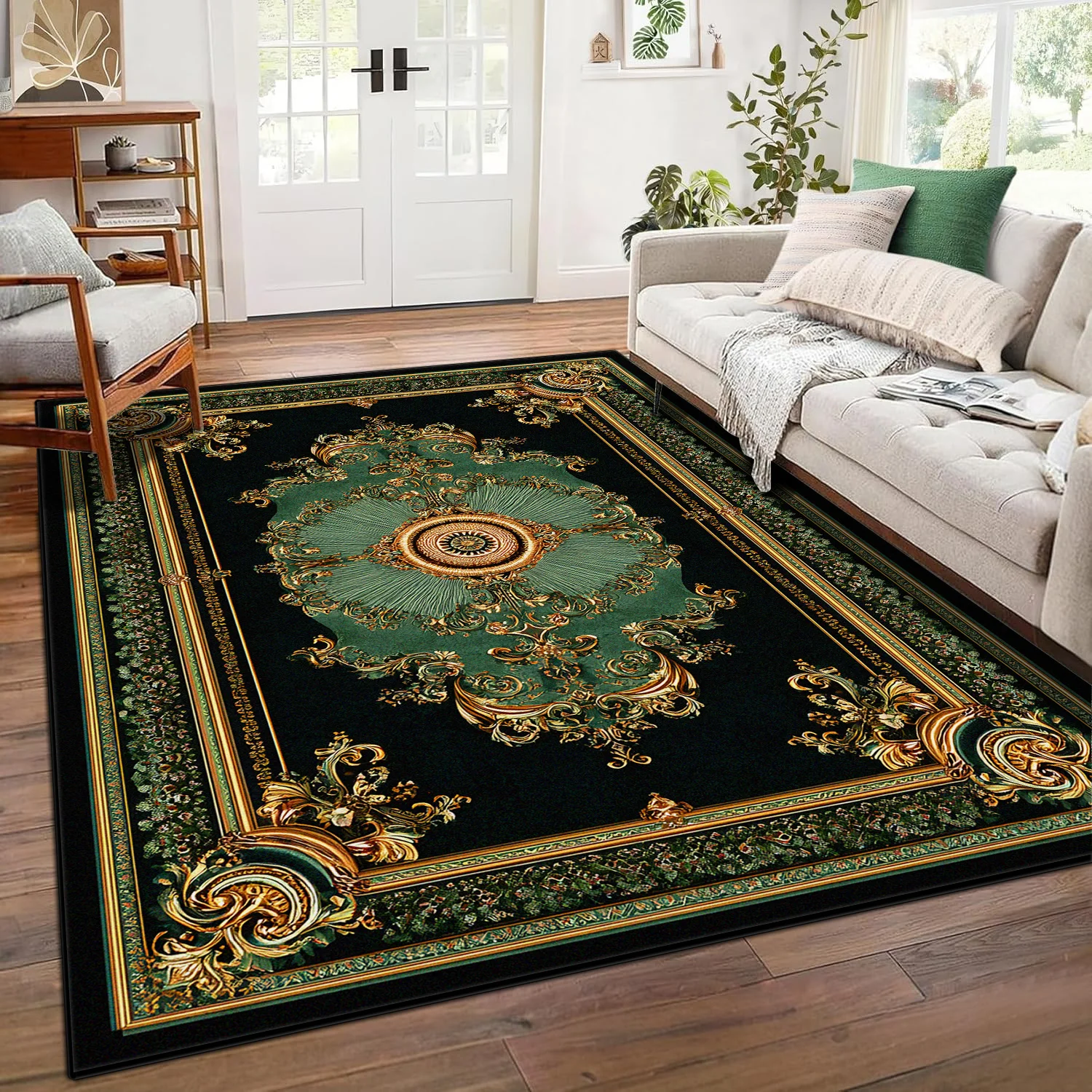 

Зеленые роскошные классические ковры: пушистые, для декора кабинета, спальни, гостиной. Эстетичные, противоскользящие, моющиеся, с возможностью индивидуального заказа.