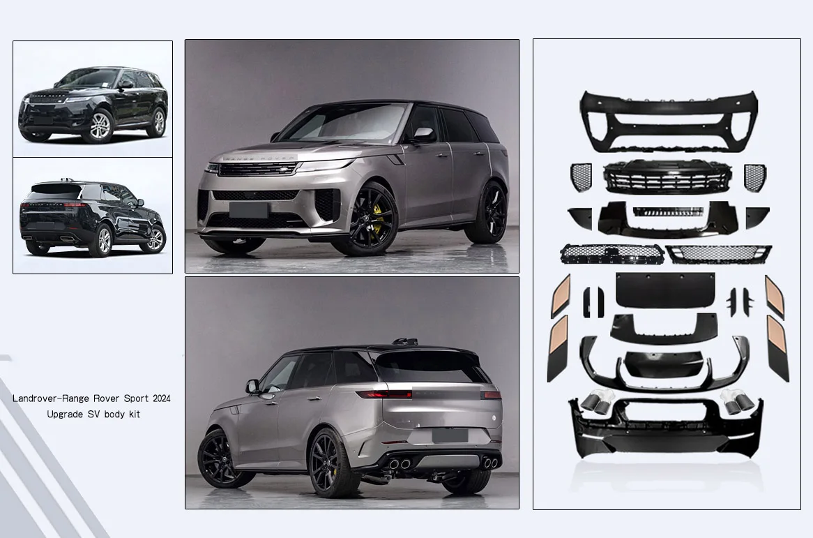 Комплект кузова, автомобильный бампер, крыло, боковая панель, фары для Range Rover Sport L461-2024, комплект Low to SV High Комплект кузова, автомобильный бампер, крыло, боковая панель, фары для Range Rover Sport L461-2024, комплект Low to SV High