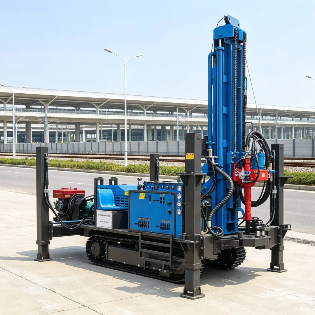 Customized Pneumatic Water Well Drilling Rig, Pneumatic High‑Air‑Pressure Drilling Rig,Large‑Depth Water Well Drilling Machinery