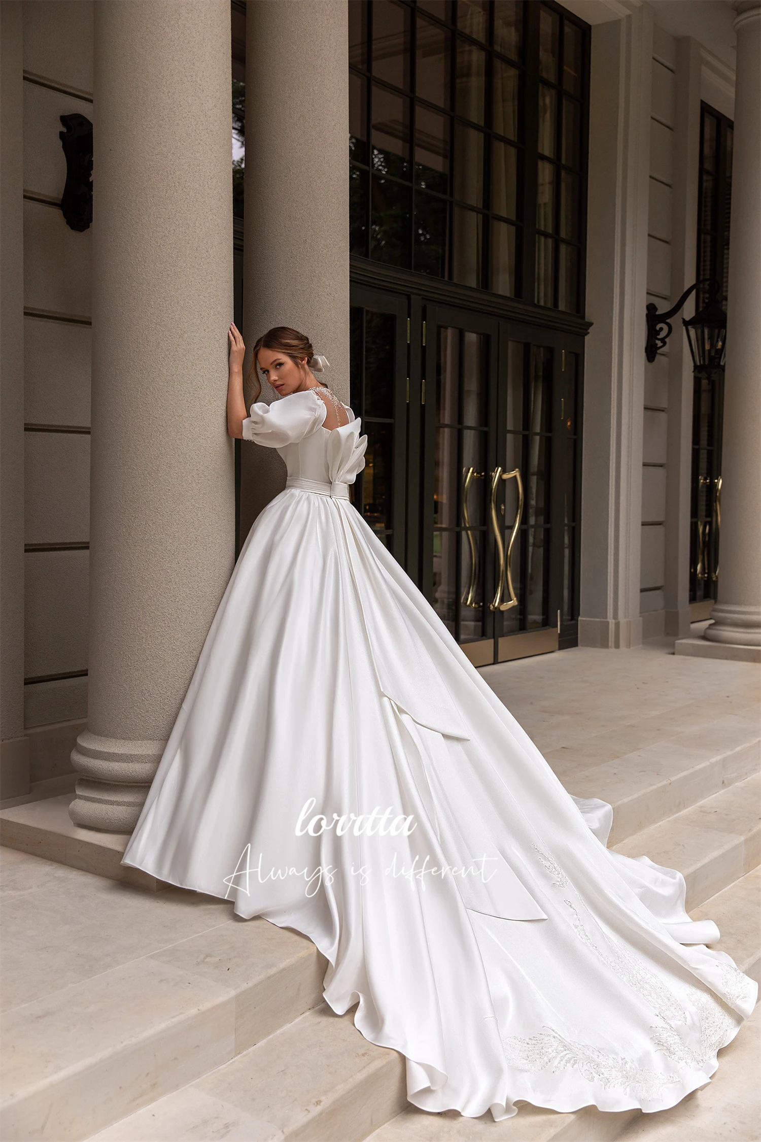 Lorrtta Wedding Dress Satin White Robe De Soiree Femmes Evening Gown Elegant Party Dresses for Women 2024 Ball Gowns Prom Gala