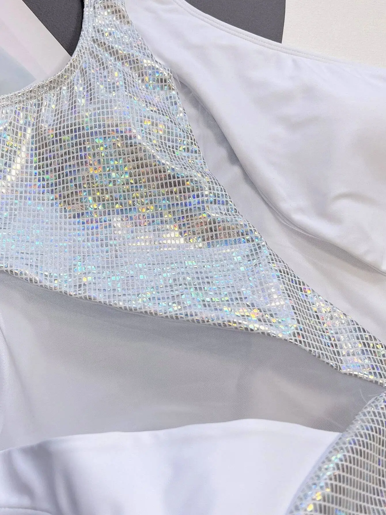 Cikini-Colorblock One Shoulder Cut Out Badeanzug für Damen, Sommer-Strandbadebekleidung, Badeanzug