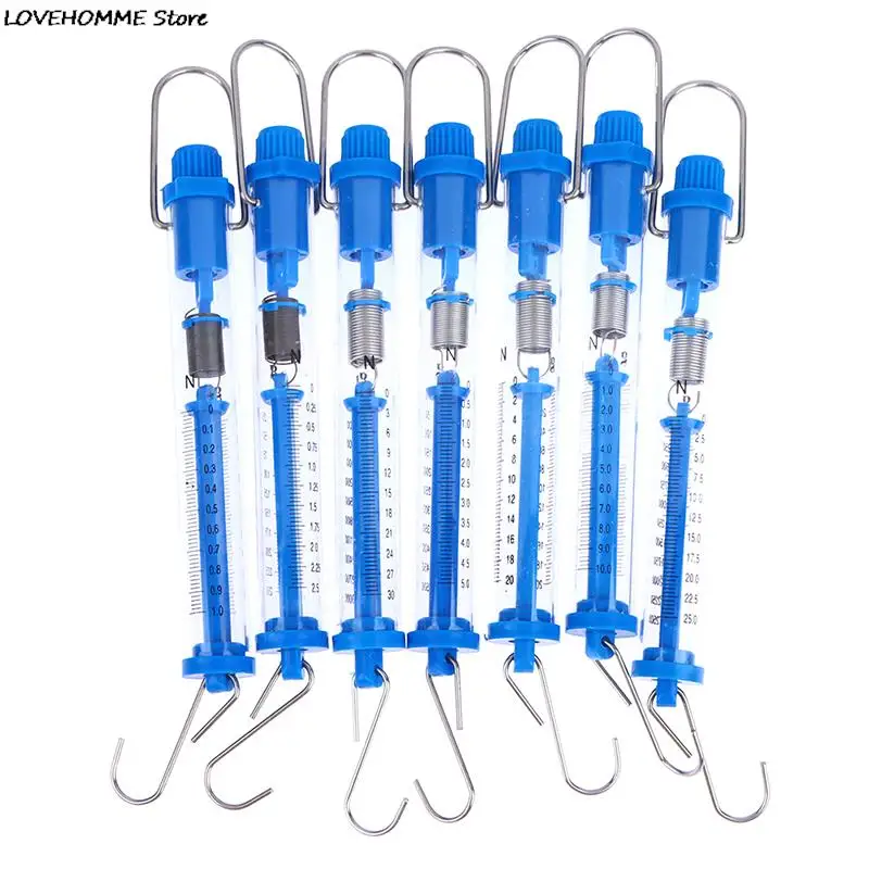 Practical Newtons Spring Scale Tubular Dynamometer Plastic Transparent Body Easy Hanging For Classroom image 3