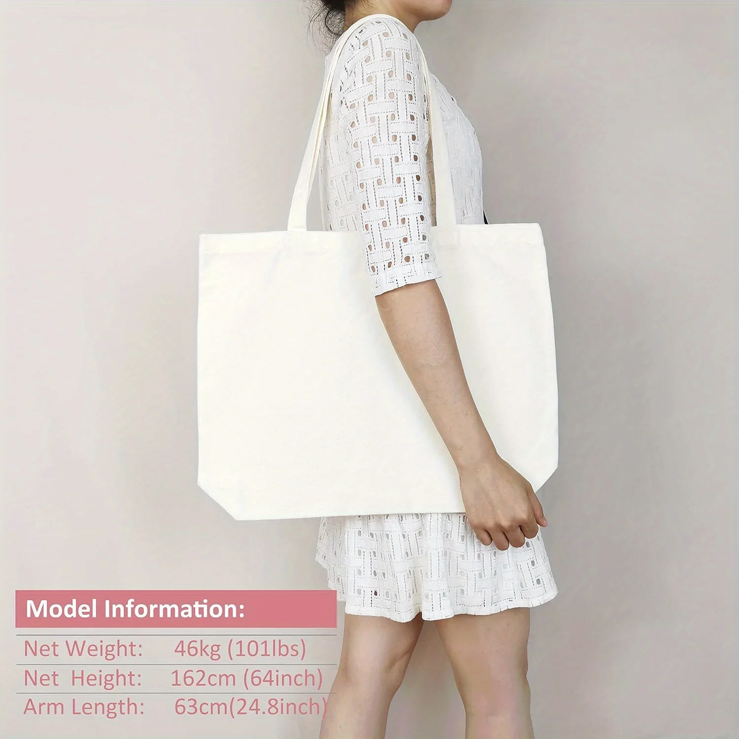 Reinforced Blank Canvas Tote Bags, 6pcs Or 12pcs for Sublimation & Heat Transfer, Reusable Grocery & Craft Tote Bags