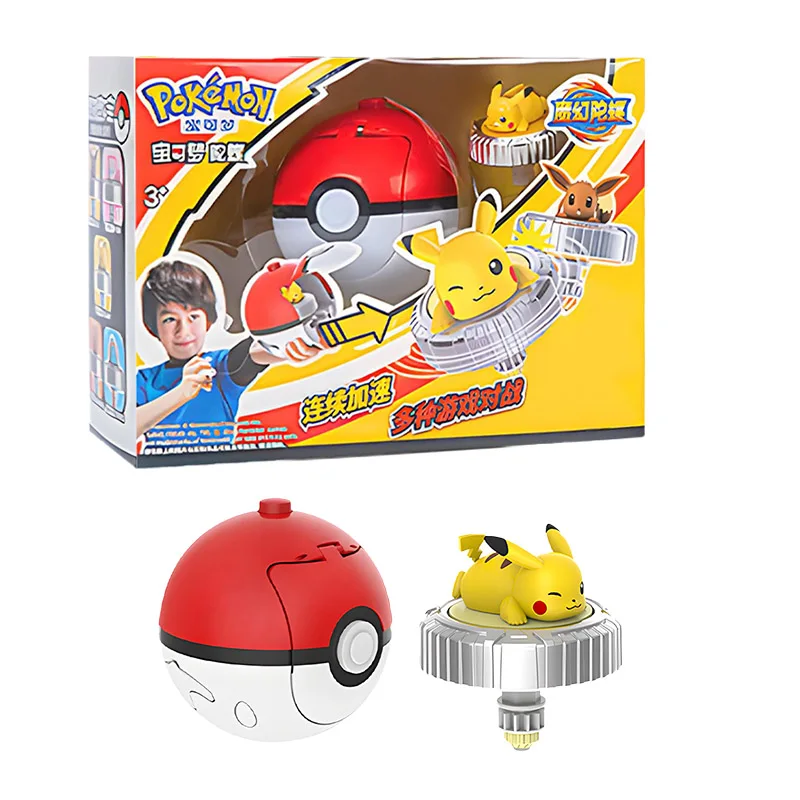 Pokemon Draaiende Bal Speelgoed Actiefiguur Originele Pikachu Charmander Squirtle Mew Eevee Box Gyro Spin Battle Game Poke Kind - afbeelding 1