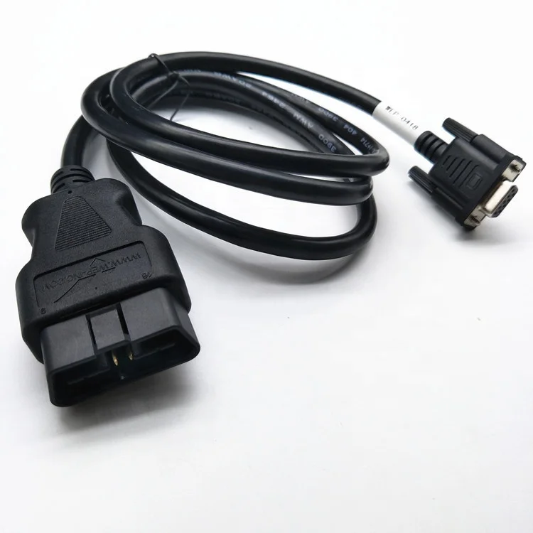 1 متر DB9 المسلسل RS232 أنثى ميناء إلى ذكر obd2 obdii 16 دبوس obd مهائي كابلات التشخيص تمديد الحبل