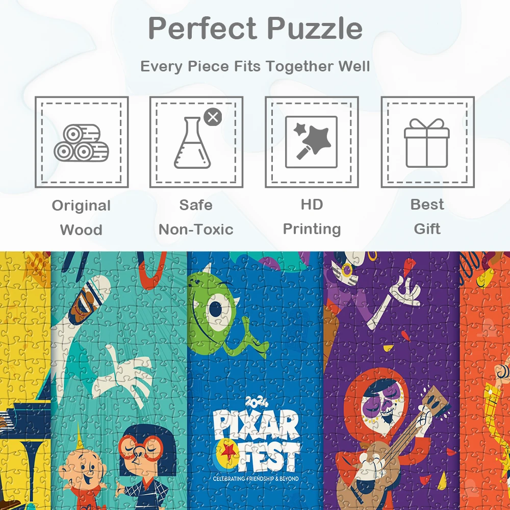 ピクサー フェスト キャラクター パズル 大人用 クラシック ディズニー 漫画 シリーズ ゲームとパズル 108/200/300/500/1000/1500 ピース パズル