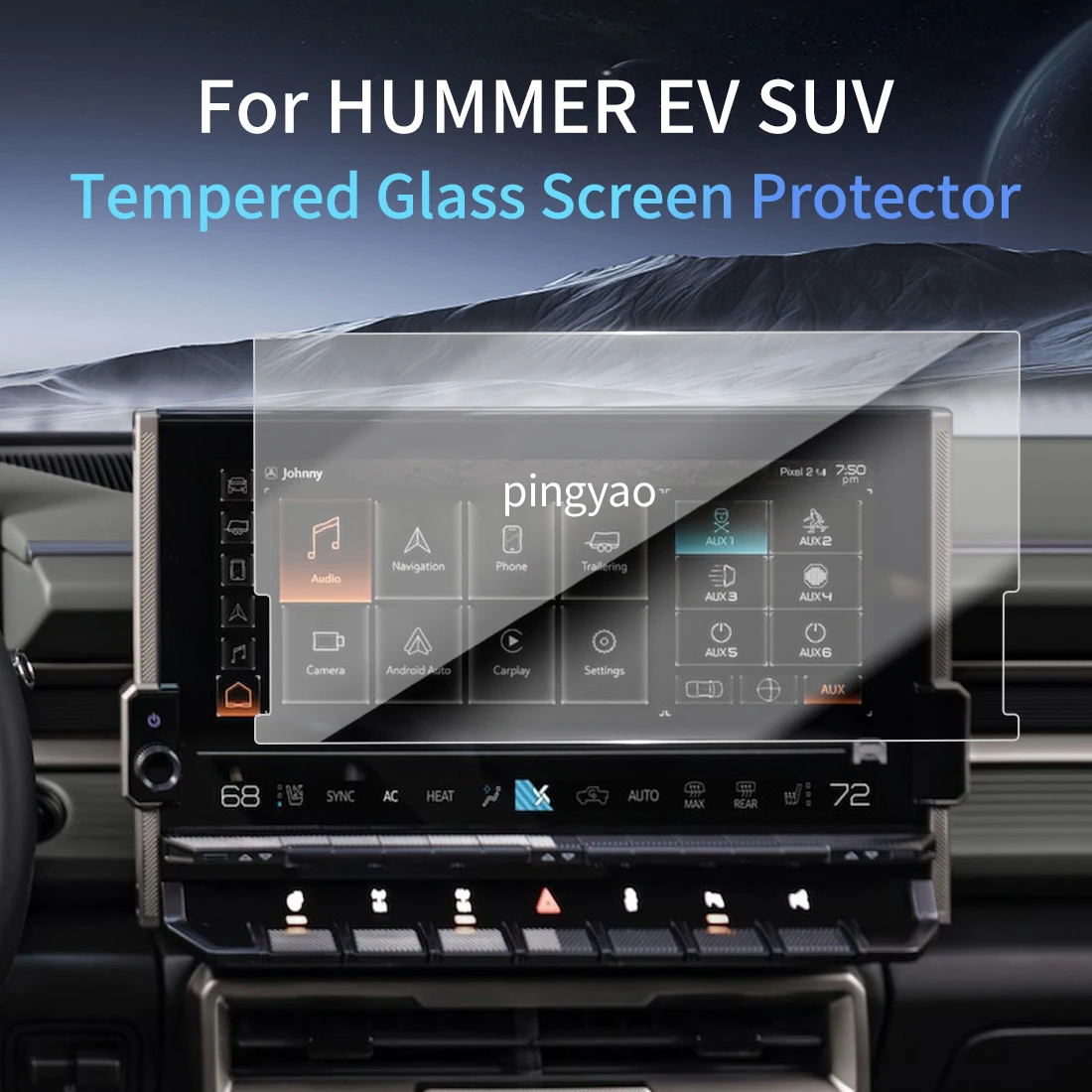 

Car Sticker Screen Protector Navigation Display Tempered Glass Protective Film Car Vehicle For 25 GMC HUMMER EV SUV