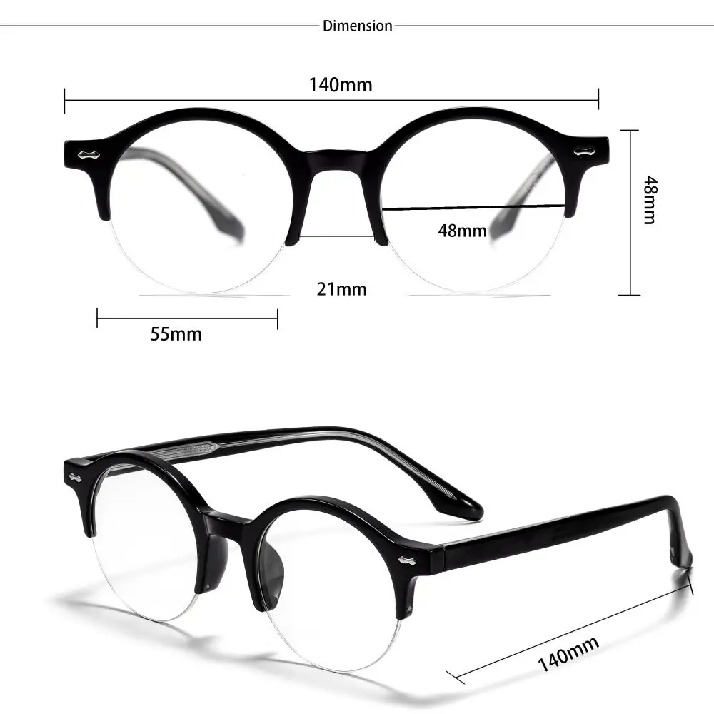 CATERSIDE Unisex Anti-Blaulicht-Brille Tr-90 Halbrahmen-Brillengestell Business Freizeit Computer Blaulicht-Schutzbrille – Detail 6