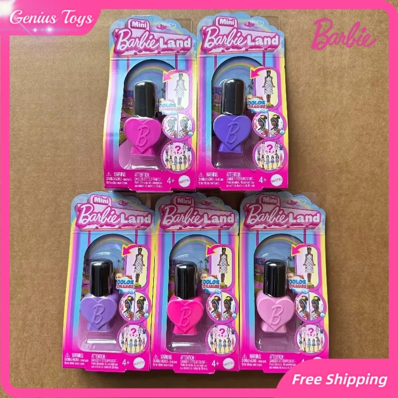 Barbie Mini Lipstick Surprise Blind Box Color Changing Doll Toys for Girls with Fashion Accessories Collectible Play Set Gift