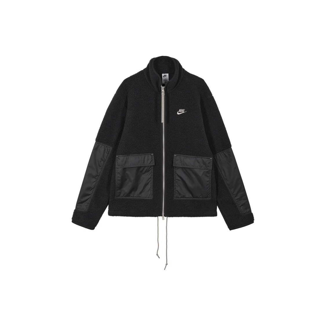 

Мужская куртка Nike с флисовой подкладкой и воротником-стойкой, с контрастной вышивкой логотипа бренда BV8183-010