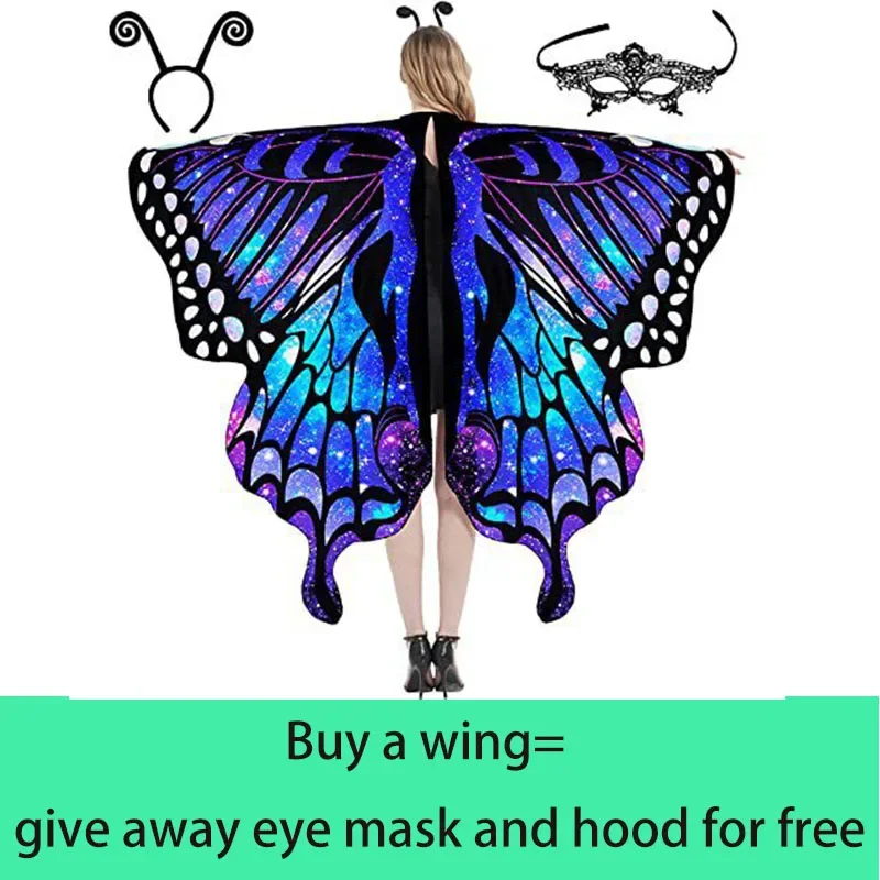 

Hot selling new 013butterfly cape cape Halloween gradient colorful belly dance decoration rotating butterfly wings