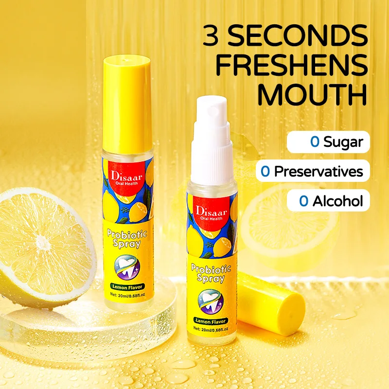 Lemon Mouth Spray Fresh Breath Portable Mouthwash Kissing artifact oral care