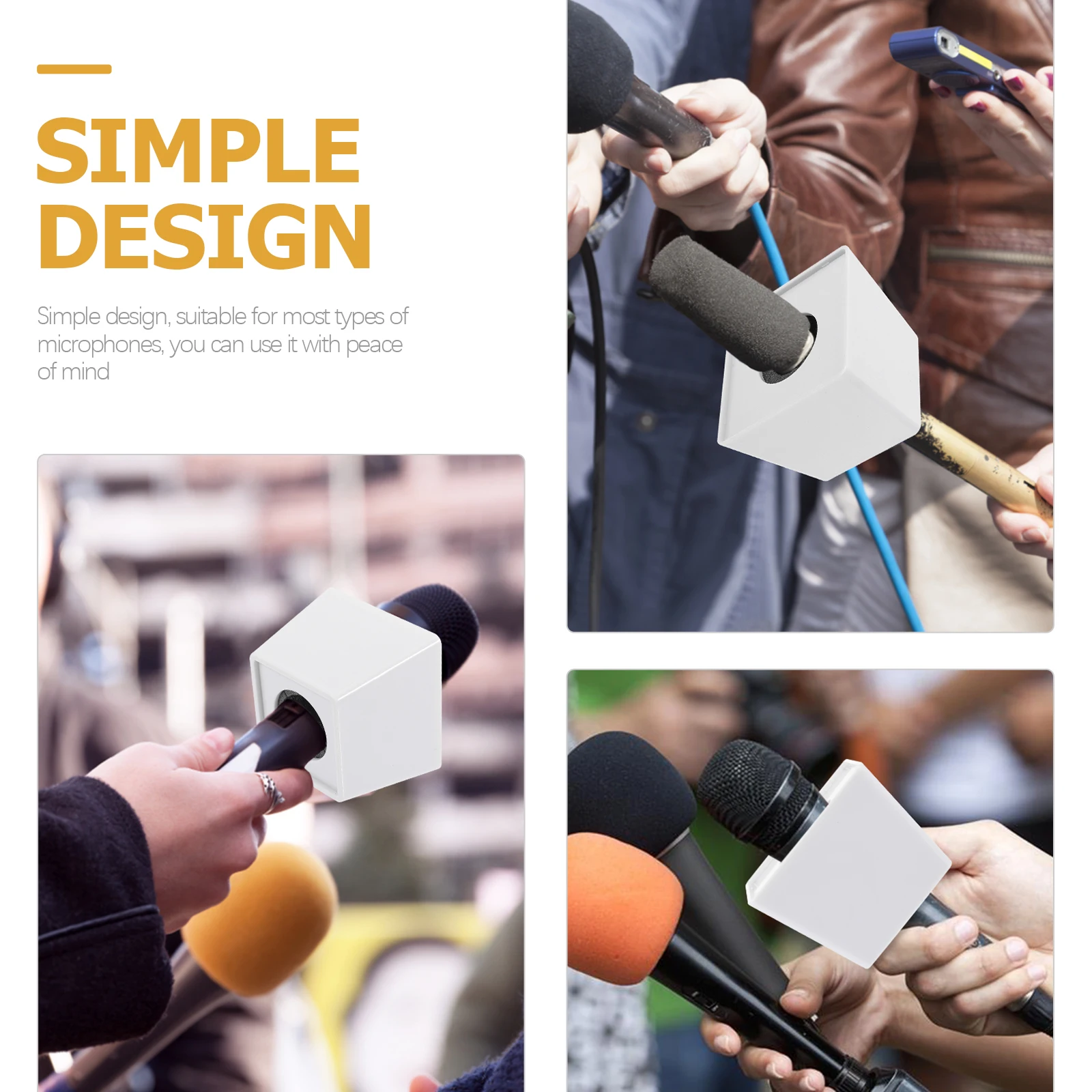 

Interview Microphone Set Custom Logo Reporter Prop Television Station Props Sponge Newscaster Accessories Flag Stations