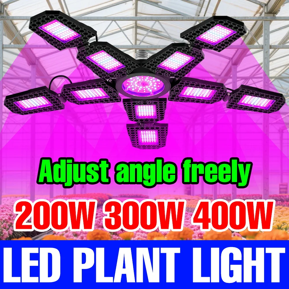 

400W E27/E26 LED Full Spectrum Grow Light Bulb Plants Hydroponics Lamp For Indoor Greenhouse Tent Vegetables Flowers Cultivation