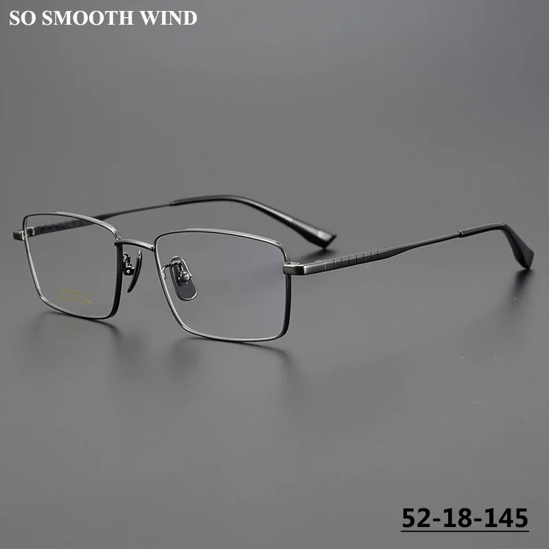 

Men Square Business Eyeglasses Accordion Leg Design Glasses Frame Males Women Pure Titanium Ultralight Spectacles Eyewear Gafas