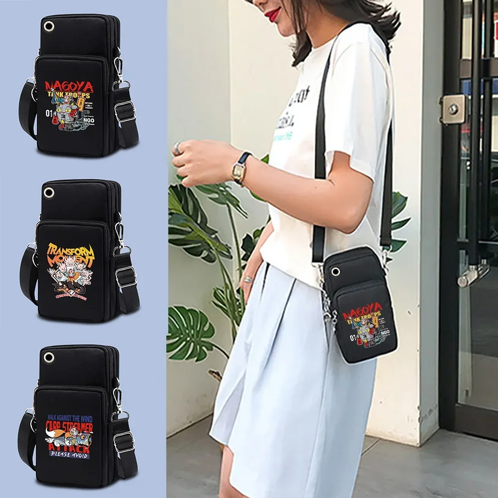 Mobile Phone Bags for Huawei Xiaomi Samsung IPhone Fashion Universal Pouch Women Wrist Package with Mask Pattern