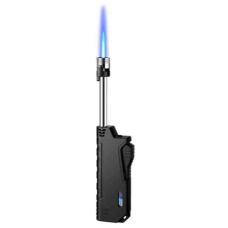 2025 Creative Telescopic Pole Ignition Blue Flame Windproof Lighter Can Be Used in The Kitchen Outdoor Camping Spray Gun Lighter