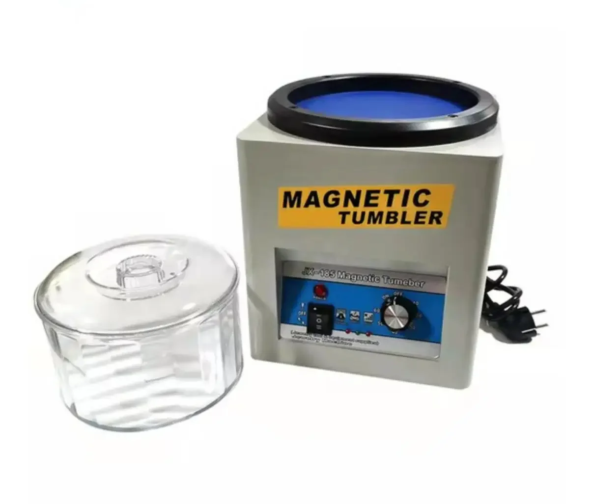 Model 185 Magnetic Tumbler Jewelry Polisher Mini Metal Finisher Finishing Machine AC 110V/220V Gold Precision Parts Polisher