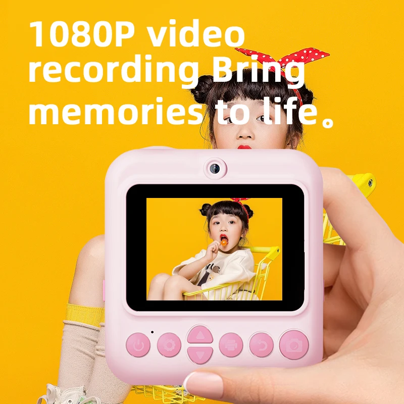 Kids Digital Camera Photo Printer with Game Cute Mini Digital Video Child Instant Print Camera Kids Girls Boyes Birthday Gifts 5