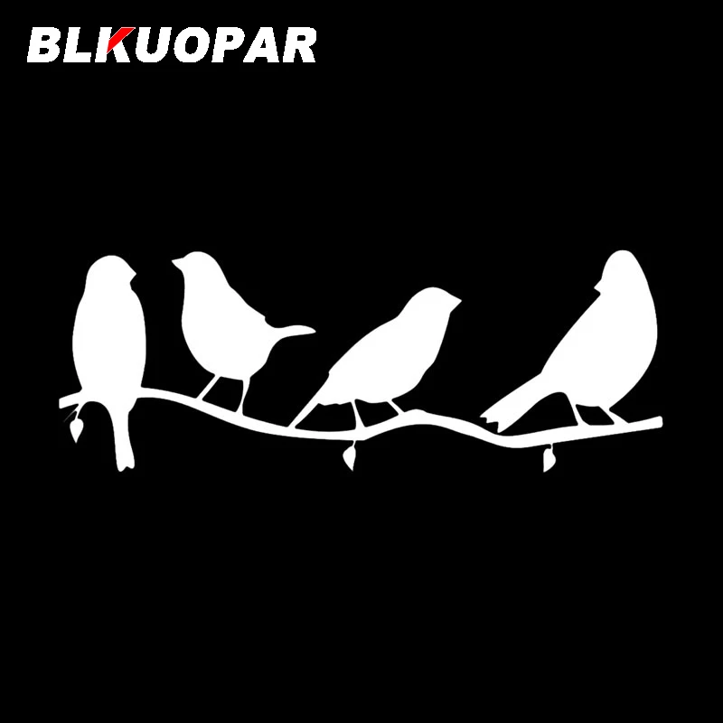 BLKUOPAR Set Of Birds On A Branch Car Sticker Personality Funny Scratch-proof Die Cut Vinyl Decal Windshield Trunk Decoration