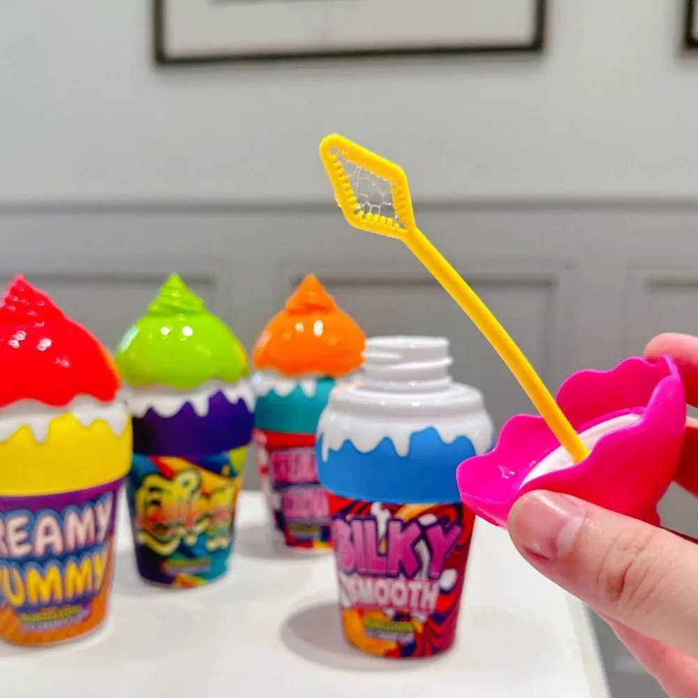 Ice Cream Shape Children Bubble Blowing Toys 30ML Inverted Without Spilling Liquid Bubble Bottle Portable Handheld Bubble Water