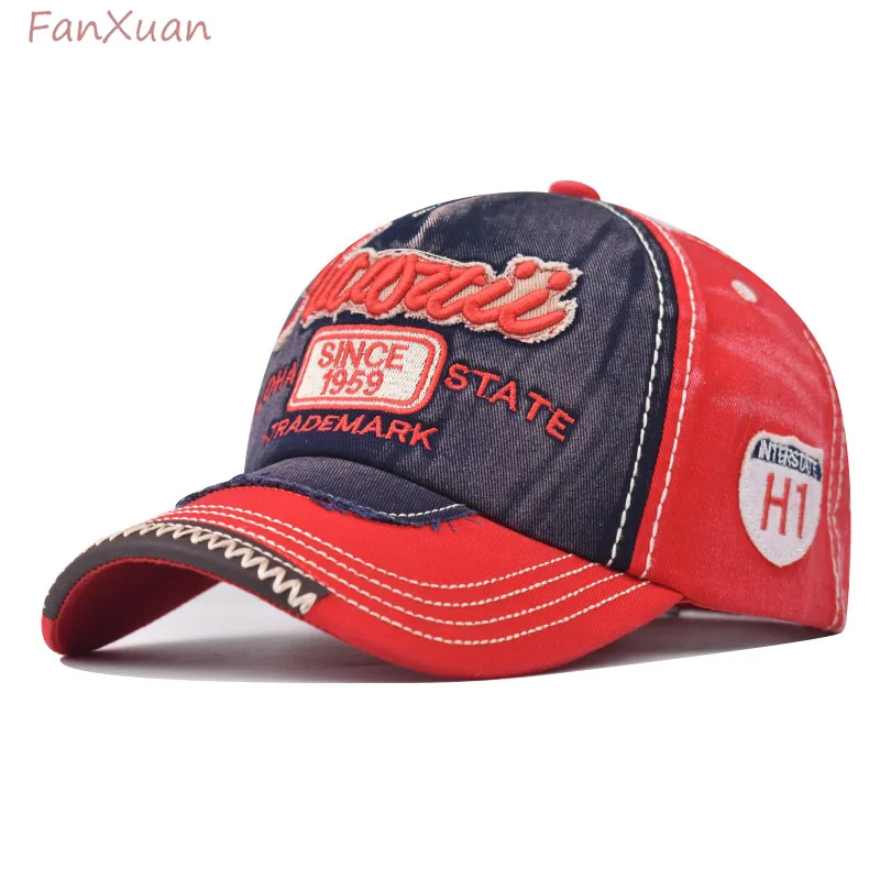Vintage Letter Embroidered Patch unisex Baseball Cap men and women Casual Street dad Hat two-tone Daily Wear