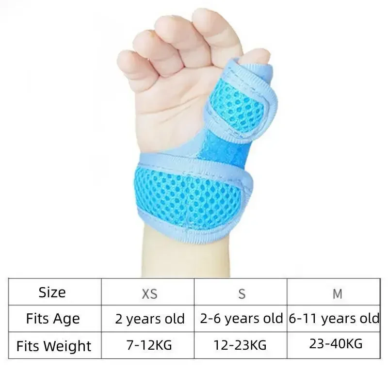 Professional Baby Thumb Brace Sprain Fracture Fixation Infant Children Finger Thumb Support Breathable Thumb Splint Stabilizer