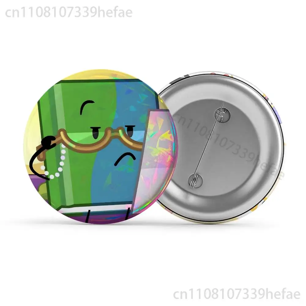 B-Battle for Dream I-Island BFDI Insignia Badge Case For Decoration 44mm 32mm 58mm Round Tinplate Pin Brooch Gift