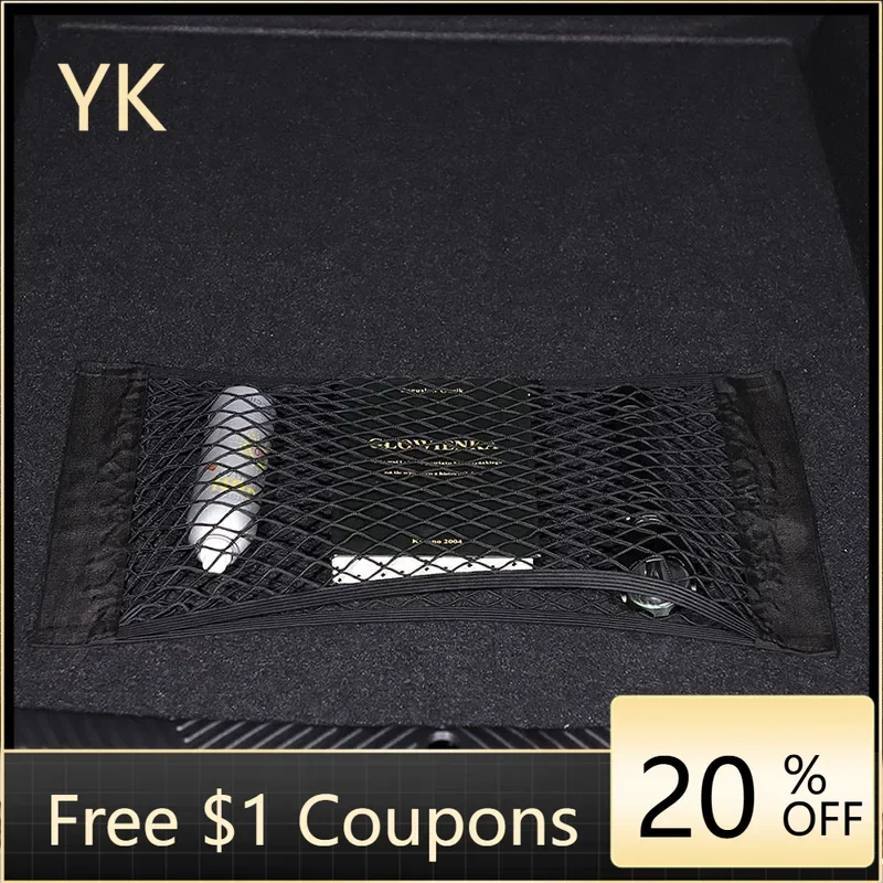 

Black Car Trunk Double Mesh Organizer Cargo Organizer Car Accessories For 5 Series G60 G61 G68 2024-2026