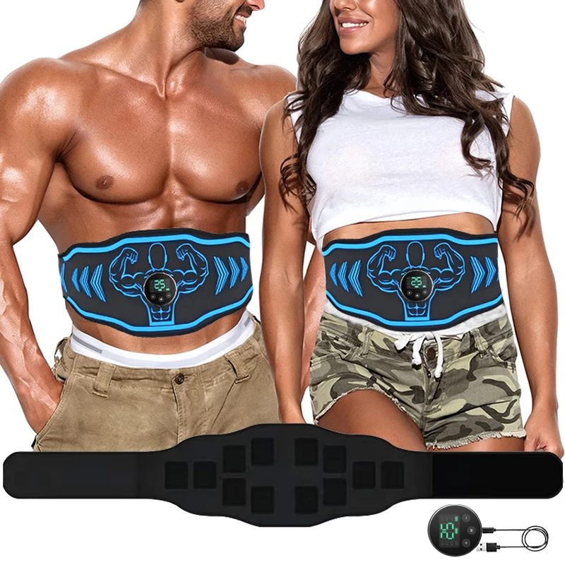Ems محفز العضلات للرجال والنساء ، abs الحبر العضلات ، حزام التنغيم البطن ، تدريب اللياقة البدنية ، تشكيل الجسم ، حرق الدهون ، صالة الألعاب الرياضية المنزلية
