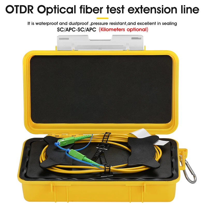 1KM OTDR Launch Cable Box SM Optical Fiber Test Extension Line Dead Zone Eliminator Single Mode SC/FC/ST/LC(UPC/APC) Connector