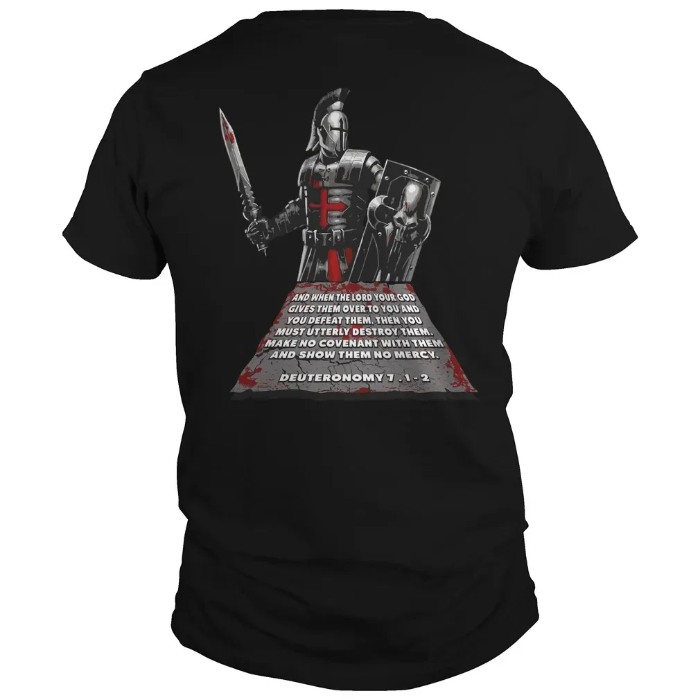 

The Crusader Knights Templar T-Shirt 100% Cotton O-Neck Short Sleeve Summer Casual Mens T-shirt Streetwear