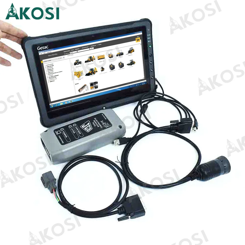 For JCB diagnostic tool Construction Equipment Master canbus J1708 JCB V22.11.2 Electronic Service Tool with Getac F110 Tablet