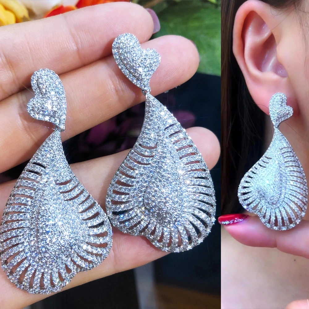 

Missvikki Gorgeous Dubai Earrings For Women Bridal Wedding Party Earrings Jewelry Luxury Geometric High Quality New Accessories