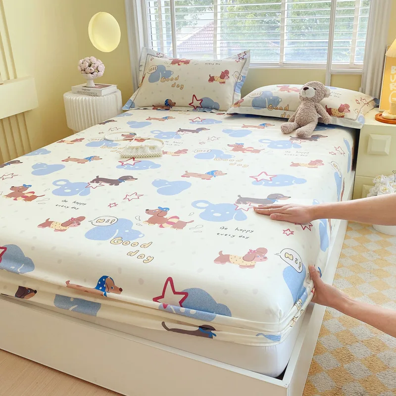 

Customizable 2025 new cotton printing two-color embroidery single product bed sheet