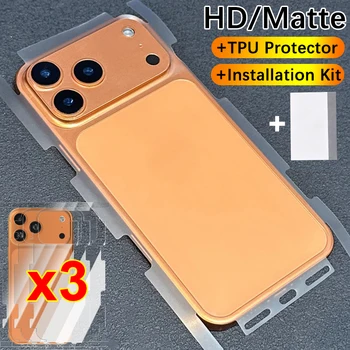 For Apple iPhone 17 16 Pro Max 17 Air 17Pro Wrap Side Edge Back Protector Scratch Autorepair Matte/HD Soft TPU Hydrogel Film 1