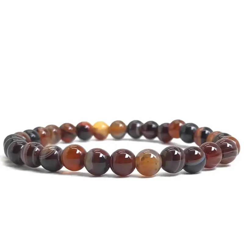 Handmade Natural Gemstone Chakra Bracelet, Elastic Stretch Jewelry