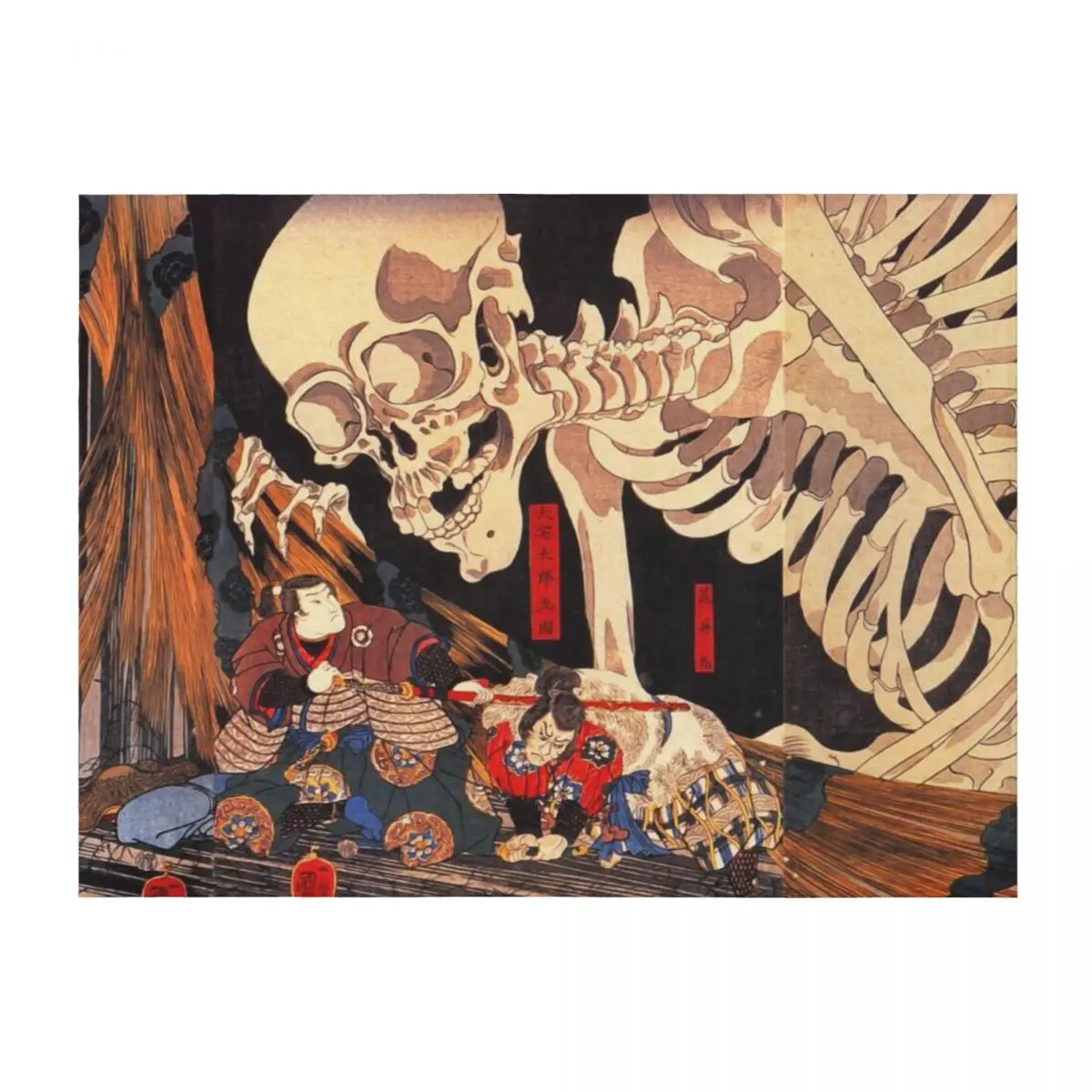 

Gashadokuro Skeleton Ghost Throw Blanket For Decorative Sofa For Sofa Thin christmas decoration Vintage Blankets