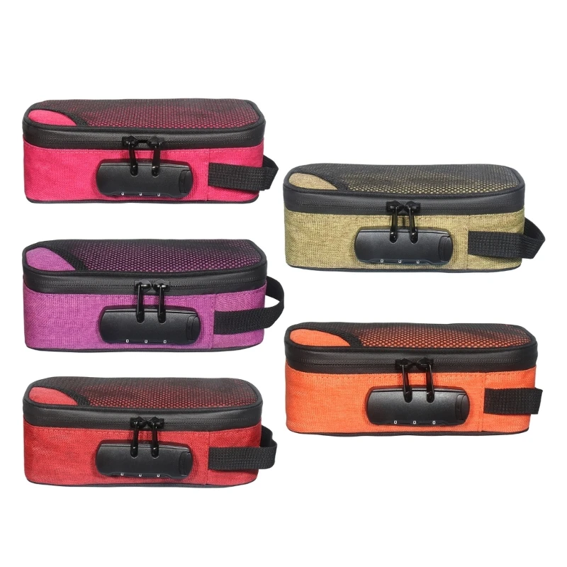 

Multipurpose Odor Proof Portable Pipe Storage Pouches with Combination Lock And Customizable Compartments Daily Use