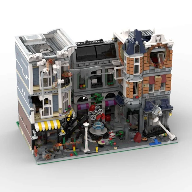 Populaire filmmodel Moc Bouwstenen Place Du Forum Model Technologie Blokken Assemblage Kerstcadeau Bouw Speelgoed DIY-sets
