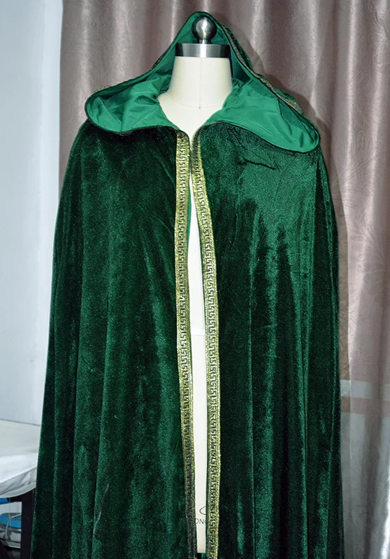 Velvet Cape Hooded cloak halloween costume Wedging Cloak Role playing Cloak