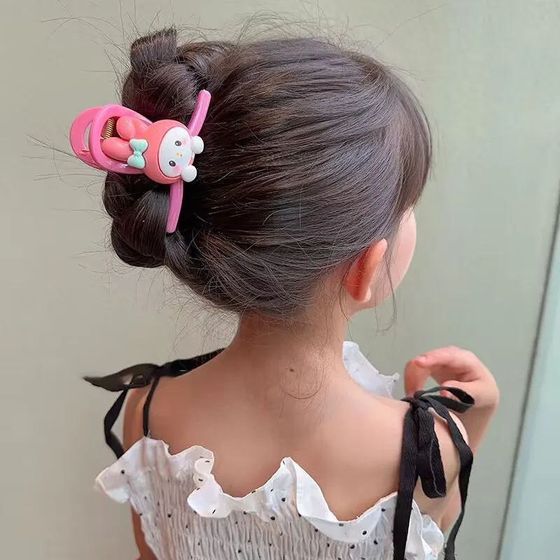 Cute Cartoon Sanrio Kuromi Hair Grips Women Kawaii My Melody Hairpins Girls Cinnamoroll Lotso Hair Claws Kids Birthday Xmas Gift