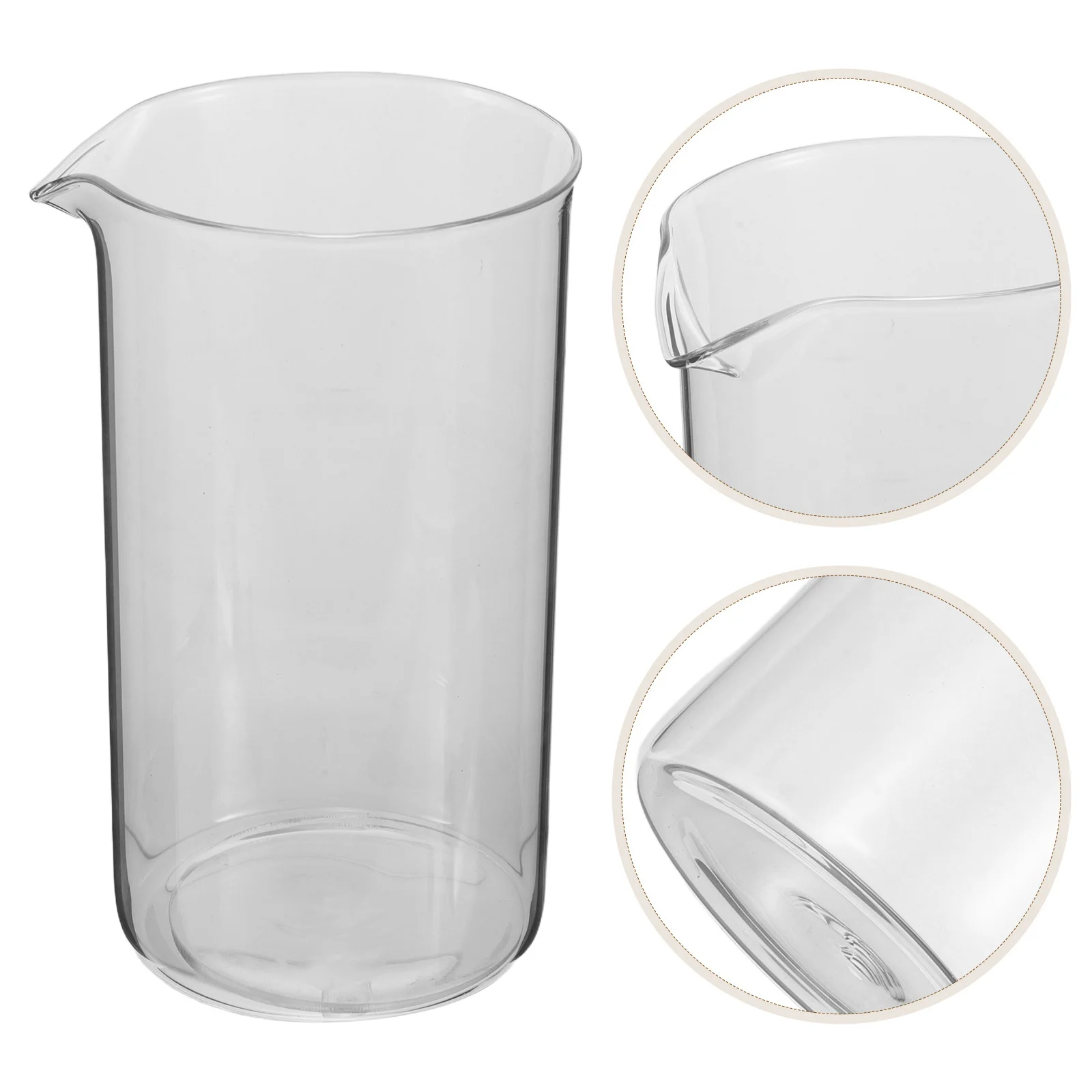 

Press Coffee Maker Glass 800Ml Manual Extraction Pitcher Reusable Glass Beaker for Espresso Shots and Cafe Use