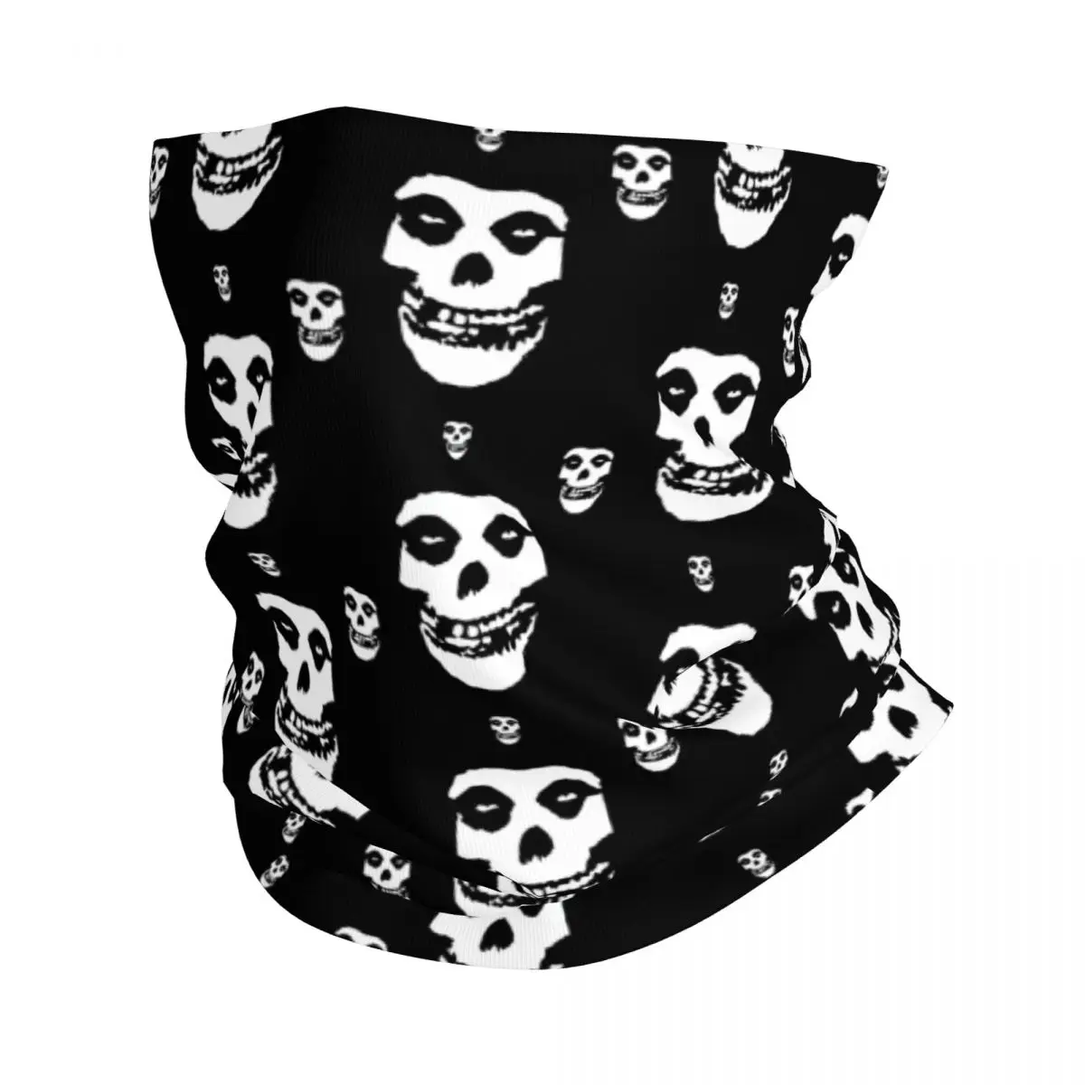 Custom Rock Punk Band Misfits Skull Face Bandana Neck Warmer Men Women Winter Hiking Ski Scarf Gaiter Heavy Metal Face Cover