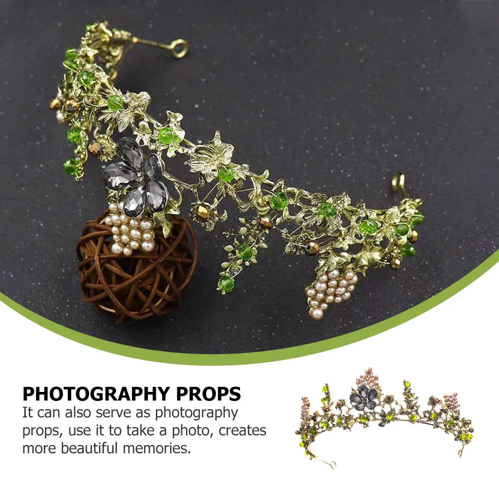 

Shiny Hollow Alloy Crown Elegant Bridal Rhinestone Hair Accessory For Wedding Prom Photography Props Fits Dresses Skirts