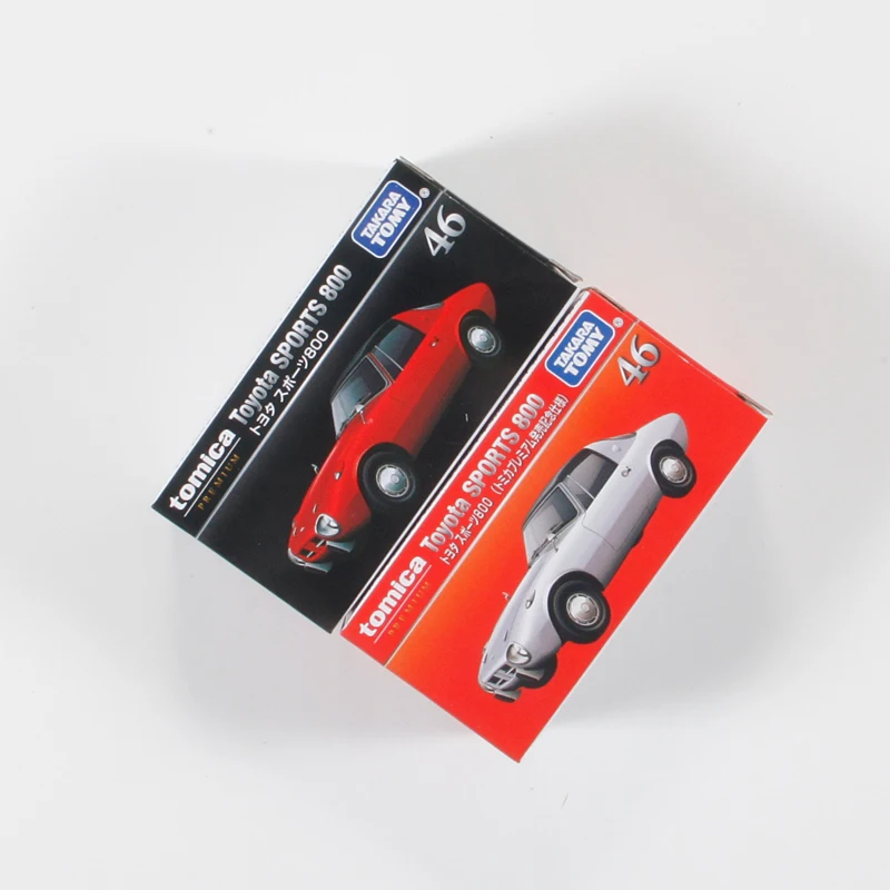 Takara Tomy Tomica Premium 46 Toyota Sports 800, vehículo de Motor de aleación, modelo de Metal fundido a presión, juguetes de regalo de Navidad para niños