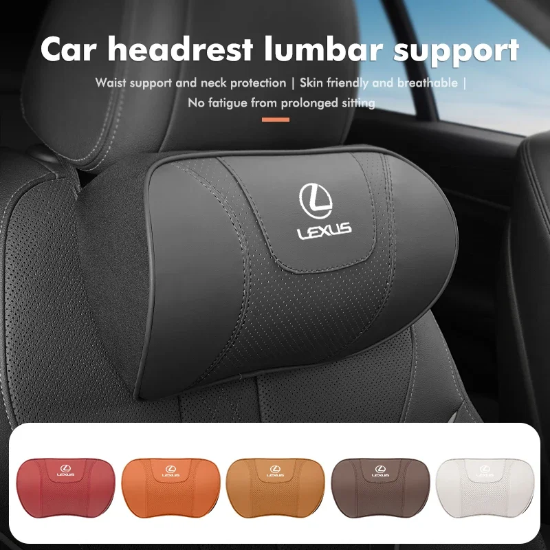 Car Seat Headrest Lumbar Cushion Waist Protector Neck Pillow For Lexus CT200h ES250 ES300h NX300h RX350 IS250 IS200 GS300 